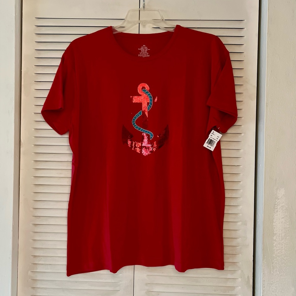 Glitzy Anchor Tee